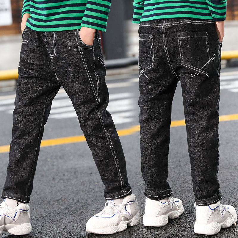 Boys Velvet Jeans Slim Fit Winter Pants 3 Months Classic