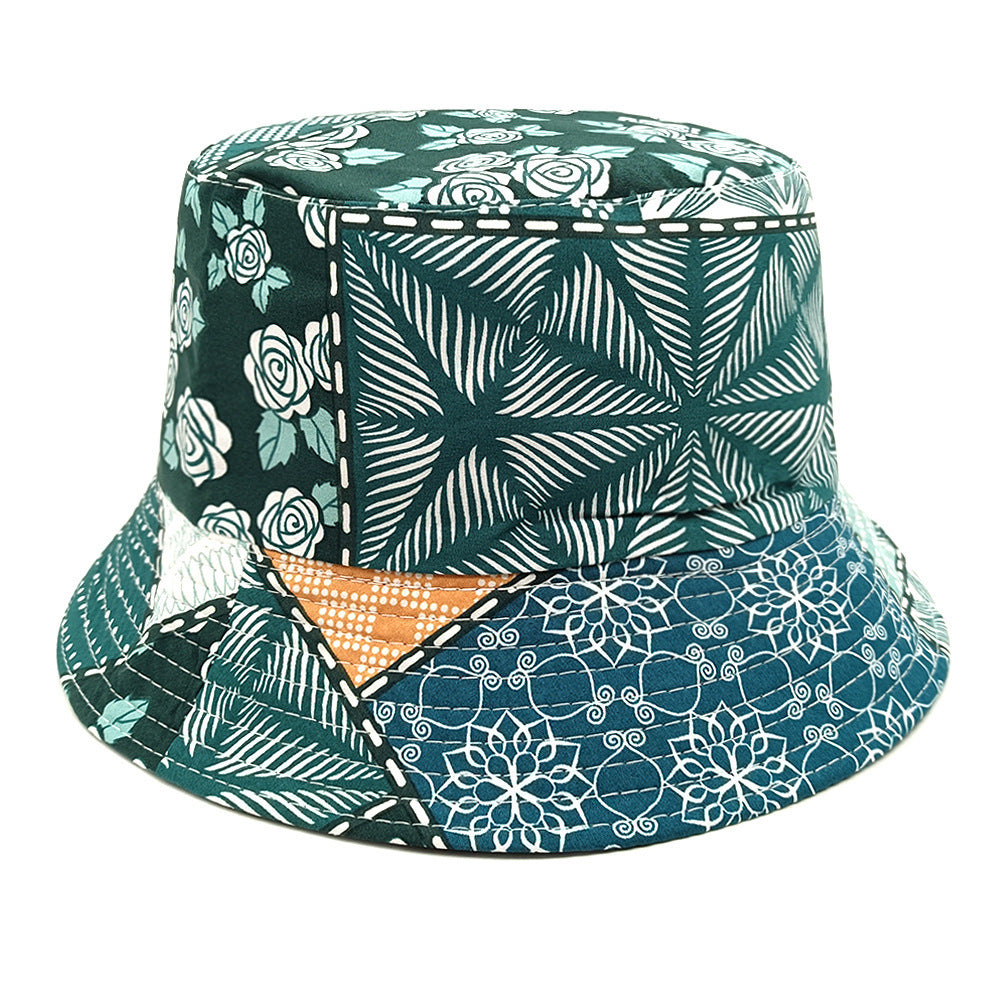 Geometric Print Reversible Bucket Hat