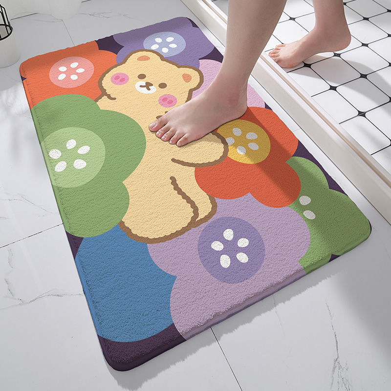 Entrance Floor Mat Bathroom Bathroom Entrance Absorbent Household Bedroom Carpet
