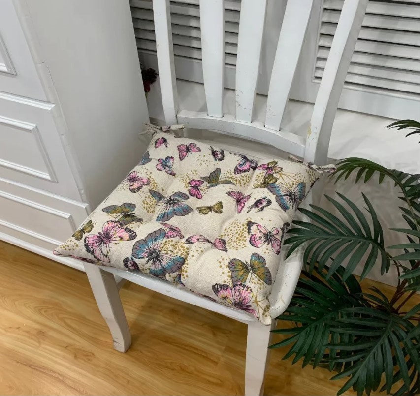 Home Thickened Seat Cushion With Non-slip Straps