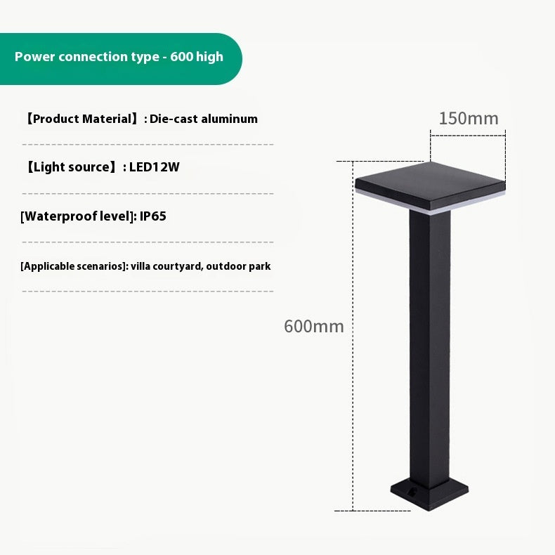 LED Outdoor Lawn Lamp Courtyard Square Garden Lawn Lamp