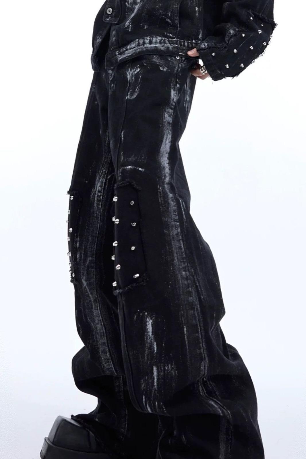 Metal Rivet Design Sense Denim Coat Cover