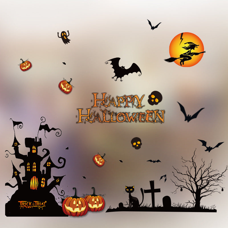 Halloween Decoration Kindergarten Stickers Glass Door