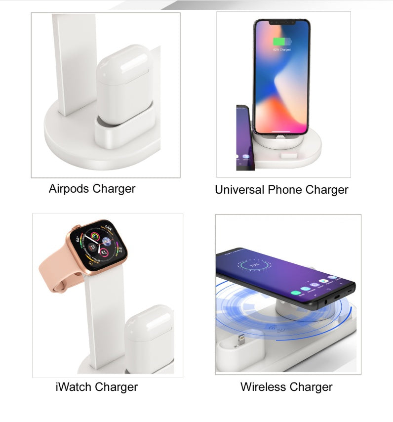 Magic Array Wireless Car Charger – 15W Qi Fast Charge Phone Mount with LED