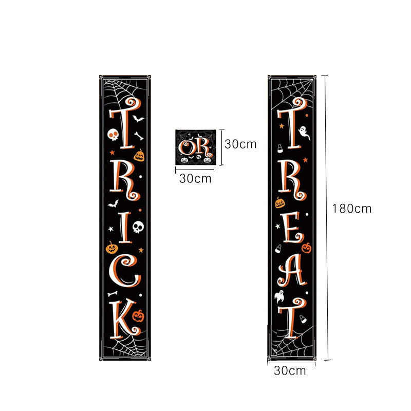 Halloween Door Banner – Spooky Hanging Couplet Decoration for Home and Party