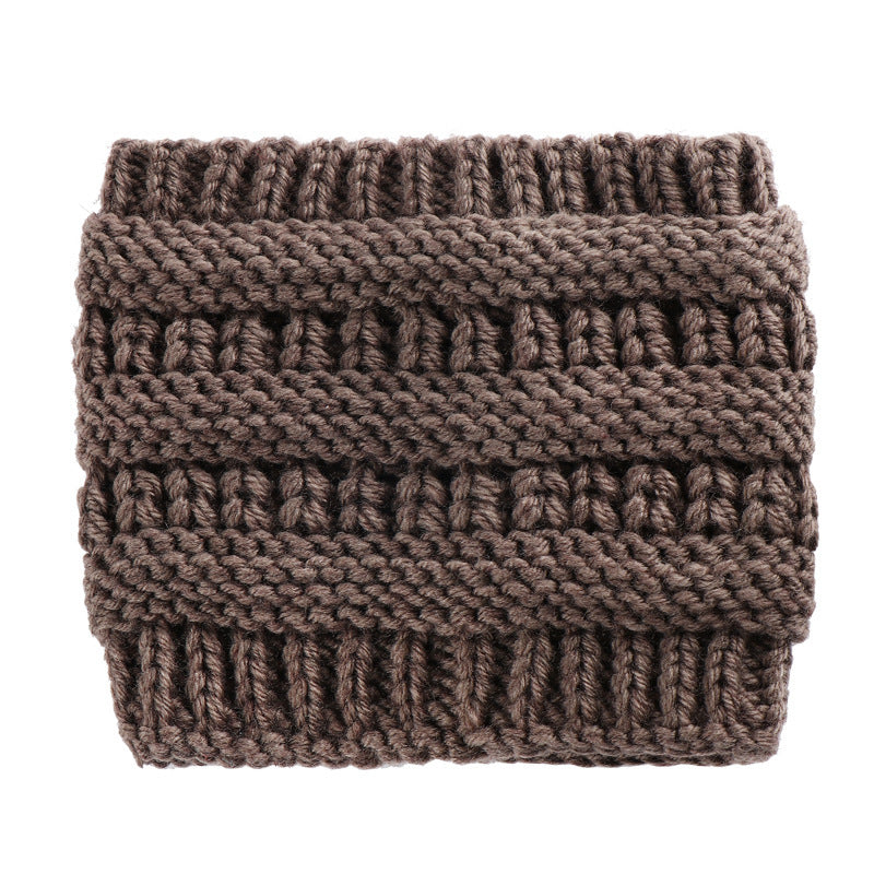 Soft Adjustable Acrylic Knit Women’s Winter Ponytail Beanie Headwrap