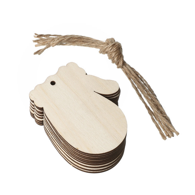 Handmade Boxwood Cartoon Christmas Pendants