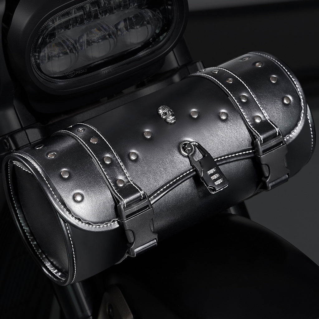 Unisex Punk Retro PU Motorcycle Pannier Bag Saddle Pro