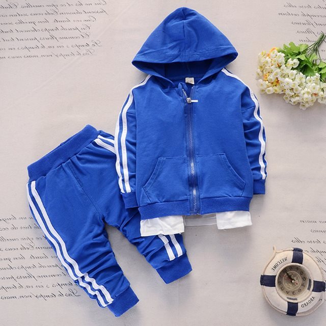 Kids Sportswear Tracksuit Set Cotton Blend Relaxed Fit