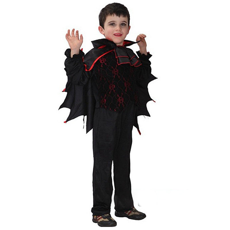 Kids Halloween Costume – Black and Red Scary Outfit for Children’s Party and Cosplay (Sizes M-XL)