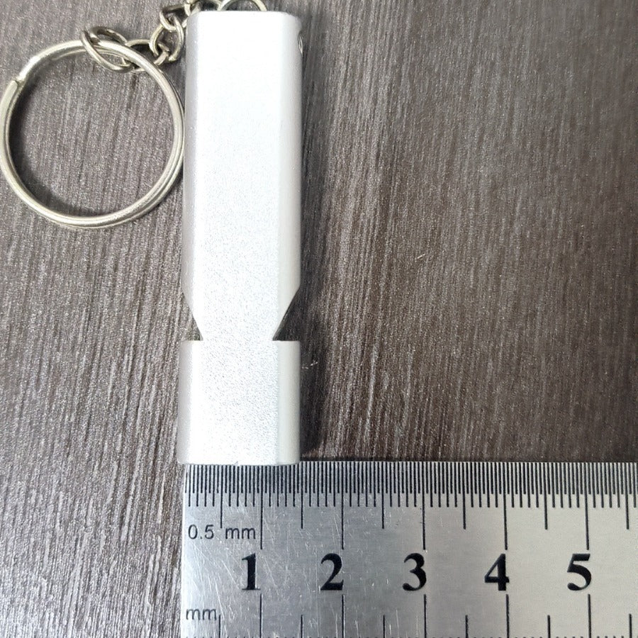 Double Hole High-frequency Aluminum Alloy Whistle Outdoor Survival