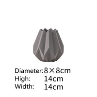 Grey purple origami vase