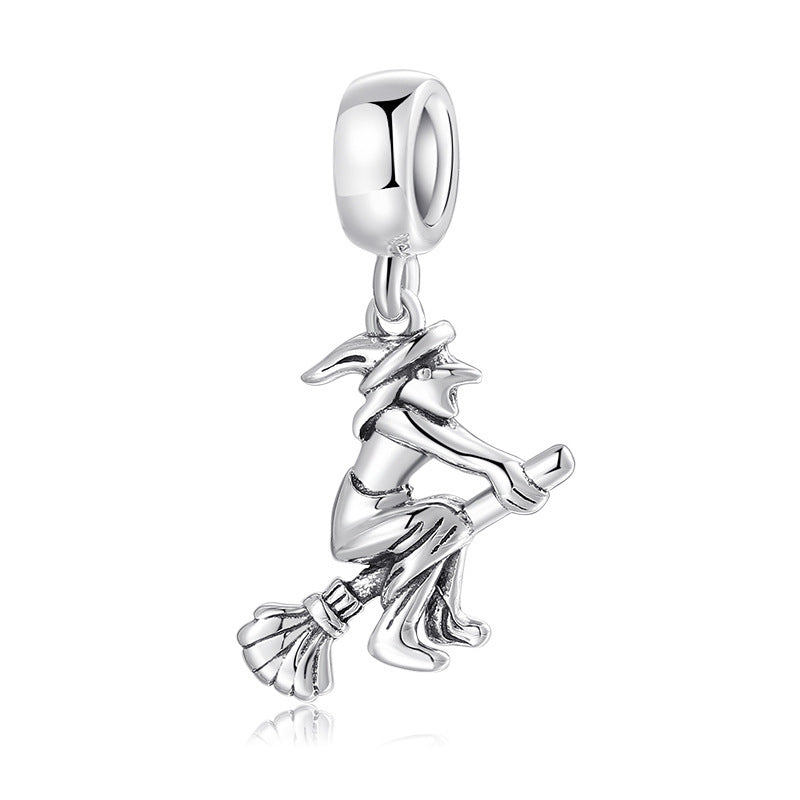 S925 Sterling Silver Beads Creative Halloween Personality Beads Pendant Diy Accessories