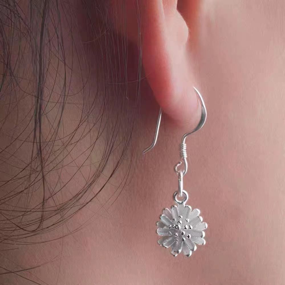 Boutique Cooperized Silver New Chinese Style Miao Silver Earrings