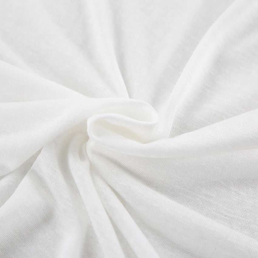 Women's Polyester Lounge Set White Casual European Style