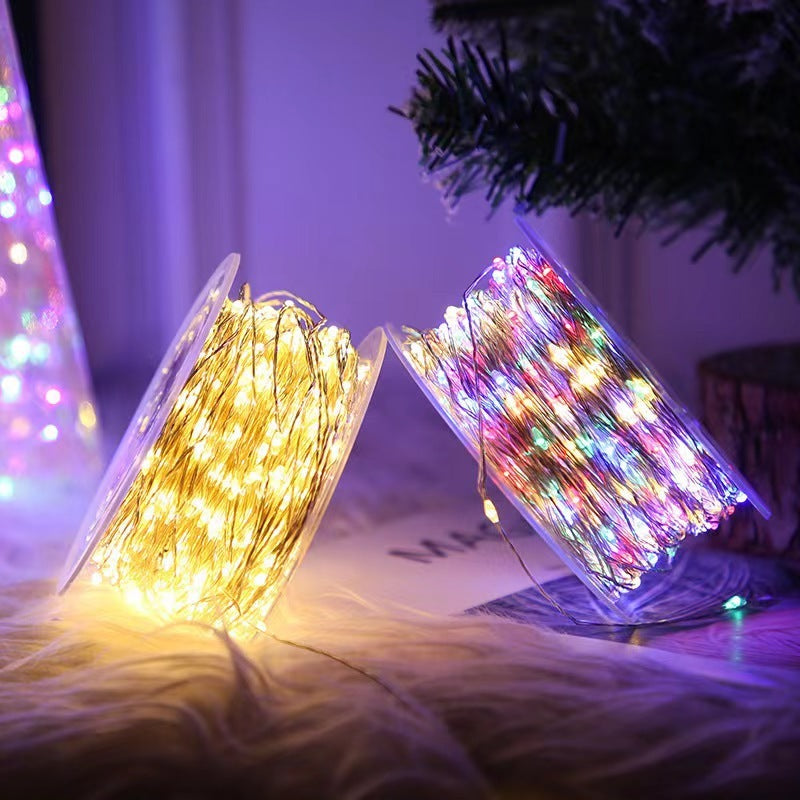 LED Solar Copper Wire Lamp Eight Function Light String