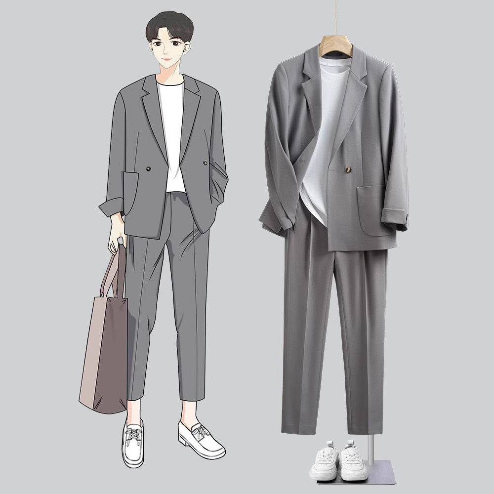 Japanese Style Draping Casual Suit Men's Loose