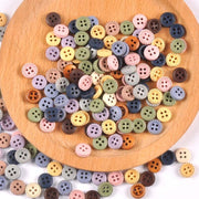 Morandi Color Wooden Round Button Clothing