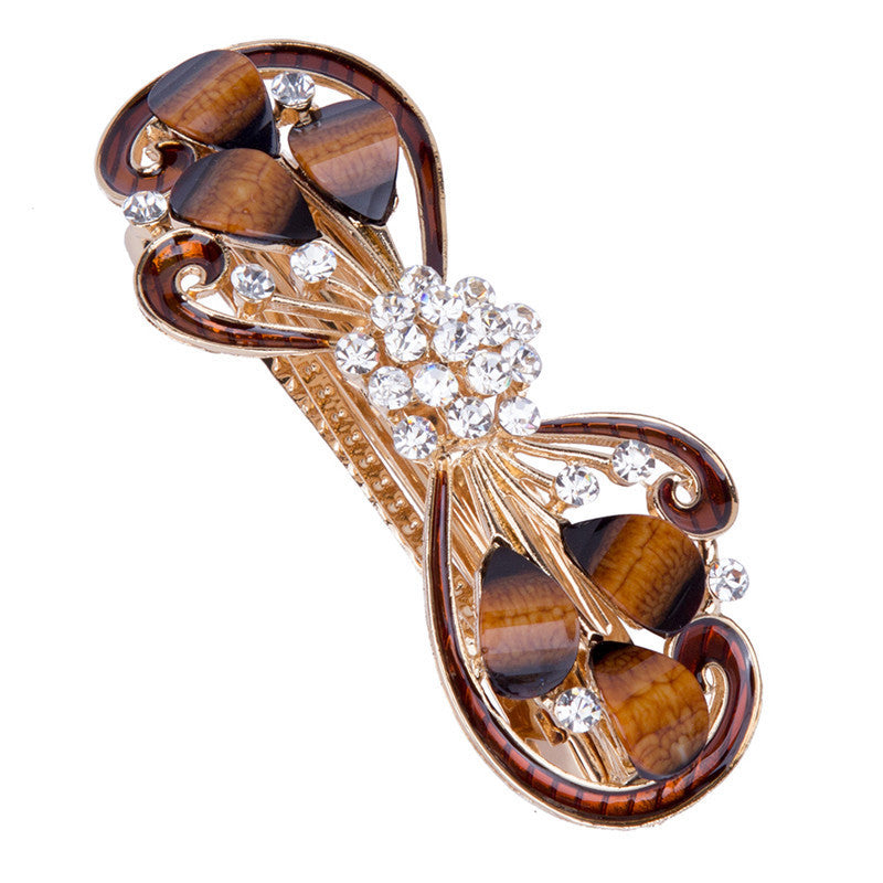 Vintage Plate Back Head Fringe Clip