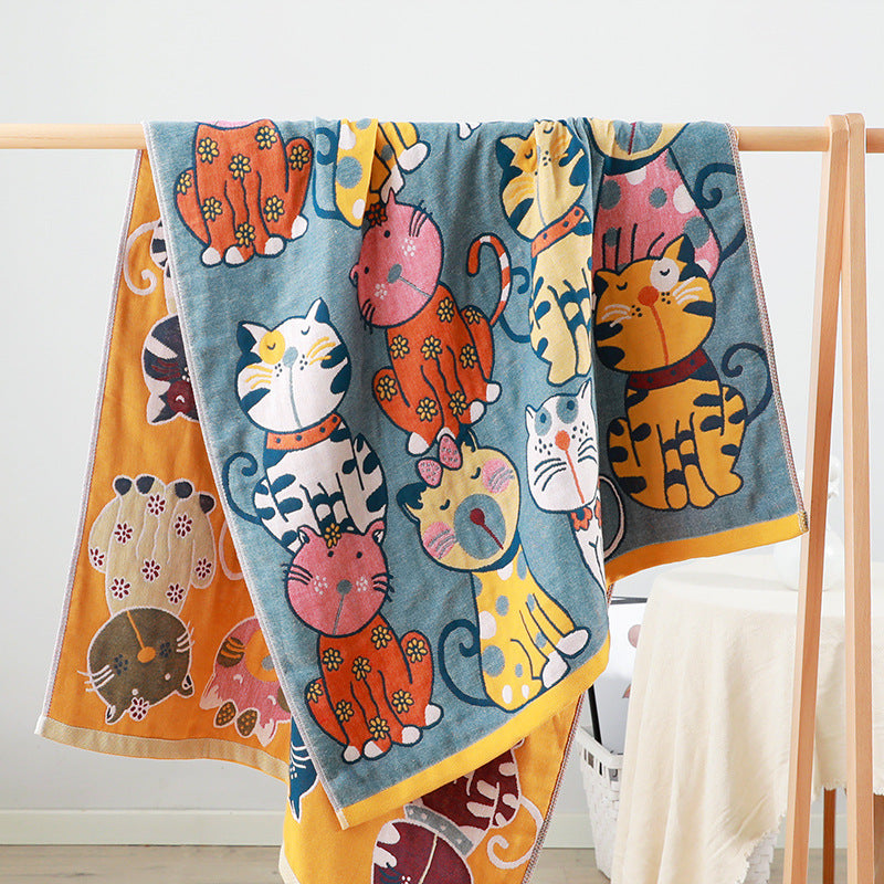 Household Absorbent Bath Towel Five-layer Gauze Super Soft Skin-friendly Comfortable