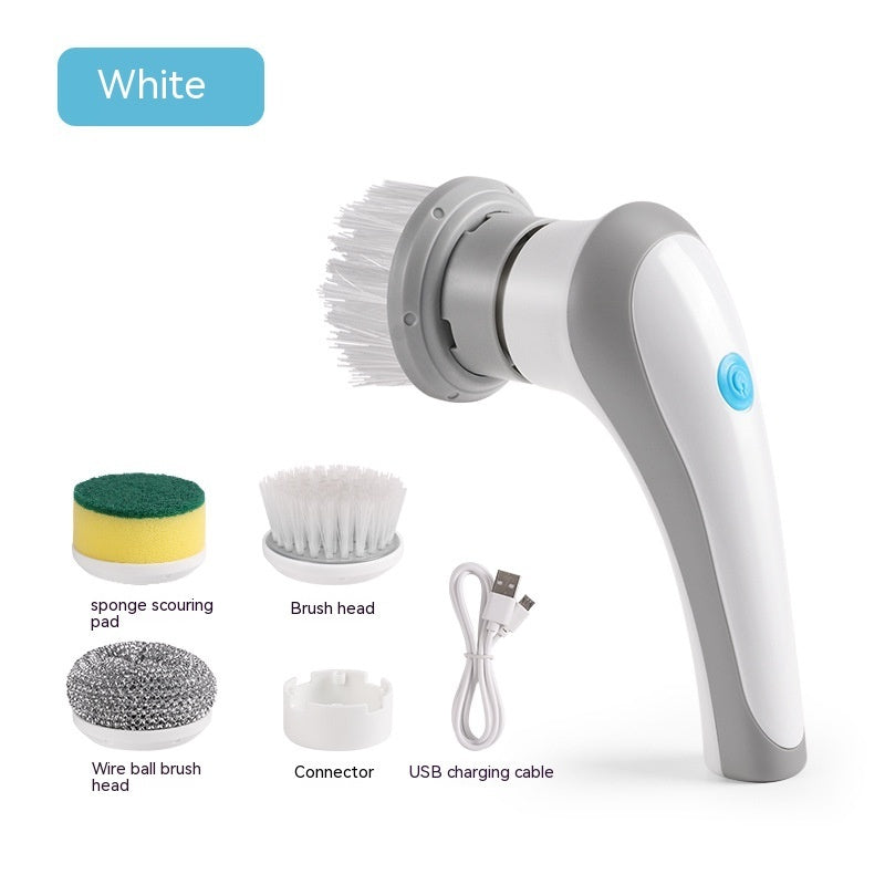 Plastic Electric Spin Scrubber 4 In 1 Cordless Handheld