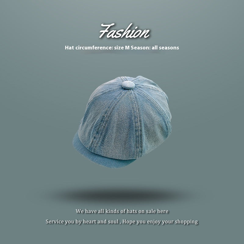 Stylish Cotton Dome Crown Painter Cap for Women’s Spring and Autumn Casual Wear