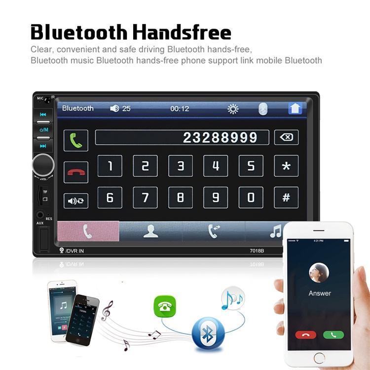 7-Inch Car Stereo Autoradio – Touch Screen Radio with Bluetooth & FM