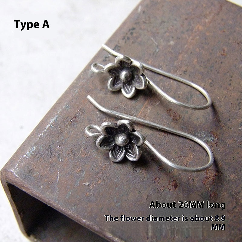 Homemade Sterling Silver Earrings Eardrop Silver Accessories Silver Ear Hook