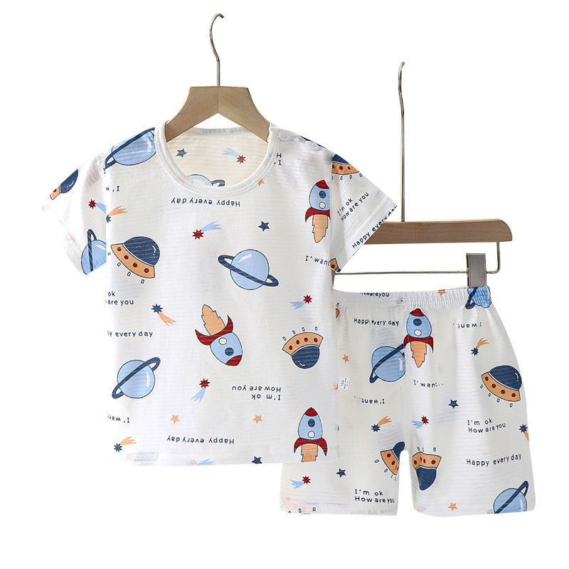 Kids Unisex Cotton Pajama Set Regular Fit Loungewear