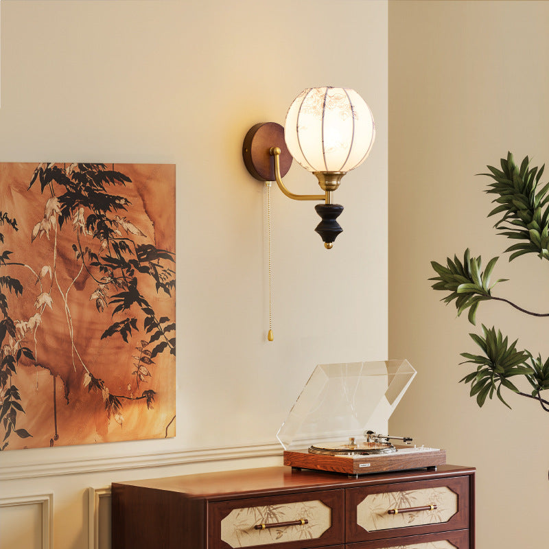Mid-ancient Bedside Wall Lamp High-grade Zipper