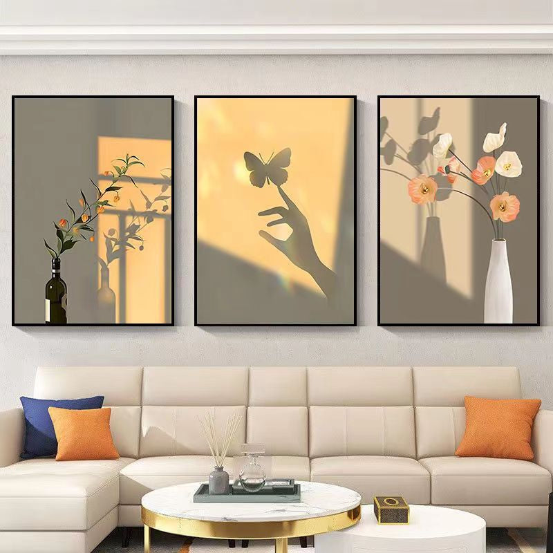 Cute Cat Decorative Painting – Dining Room & Living Room Cream Style Desktop Decor