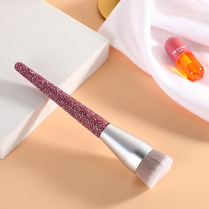Diamond Encrusted Makeup Brush – Soft Bristle Luxury Beauty Tool