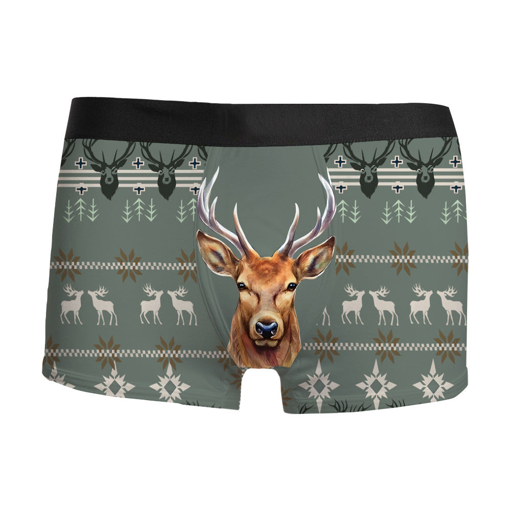 Christmas 3D Printed Men's Underwear Breathable