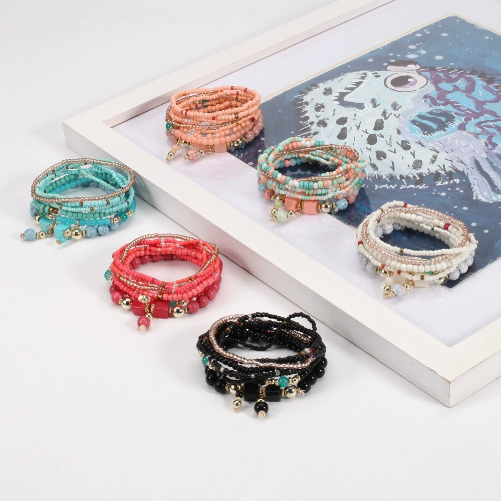 Bohemian Handmade Beaded Bracelet Set for Women and Men