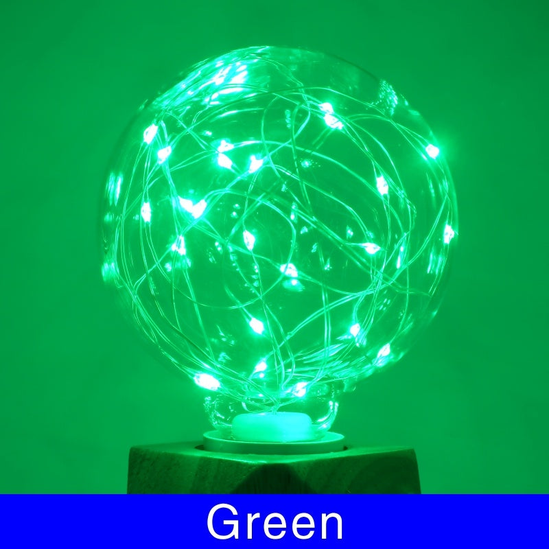LED Glass Copper Wire Bulb Light
