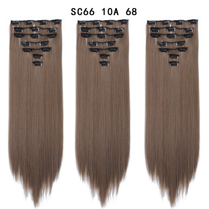 16 Card Seven-piece Hairpiece Clip Wig Beauty Chemical Fiber Wig Set Hair Extension