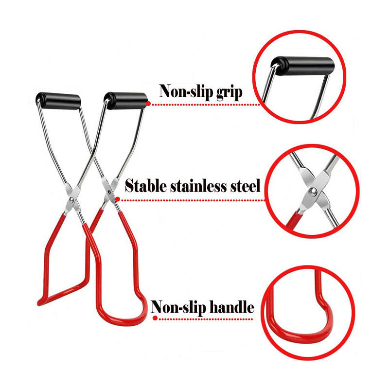 Stainless Steel Non-Slip Can & Bottle Clamp – Portable Kitchen Platter & Glass Clamp Tool