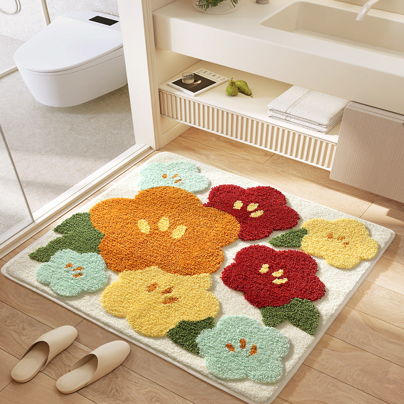Square Bath Mat – Super Absorbent, Non-Slip Bathroom Floor Rug