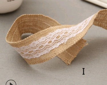 5cm Wide Lace Linen Roll – DIY Handmade Christmas, Wedding, and Craft Decorations