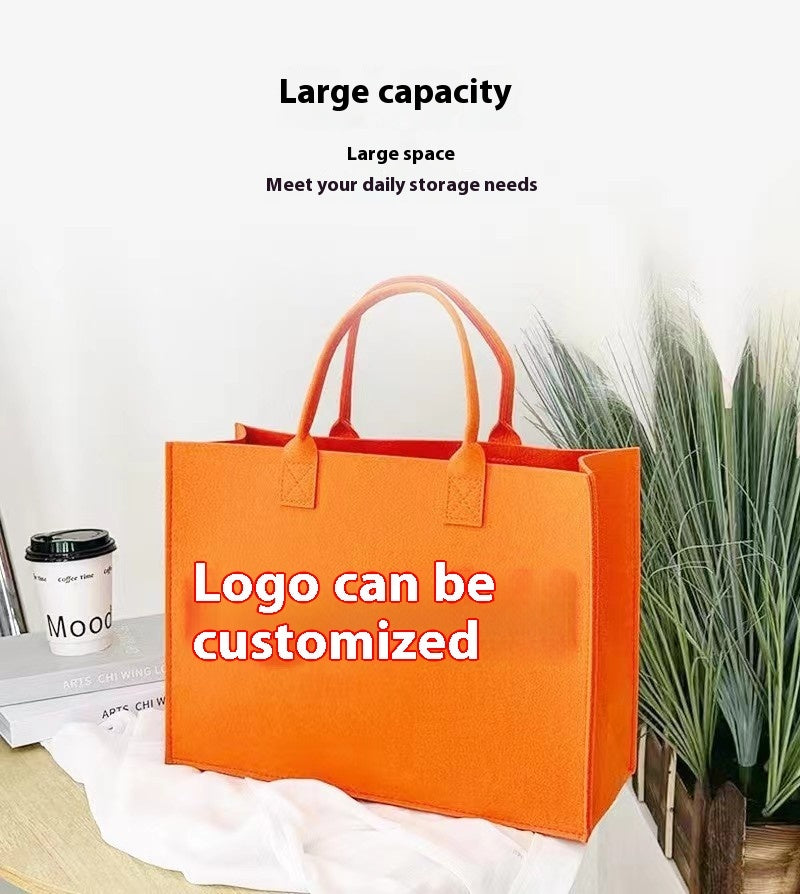 Large Capacity High-End Felt Tote Bag – Personalized & Simple Shopping Bag
