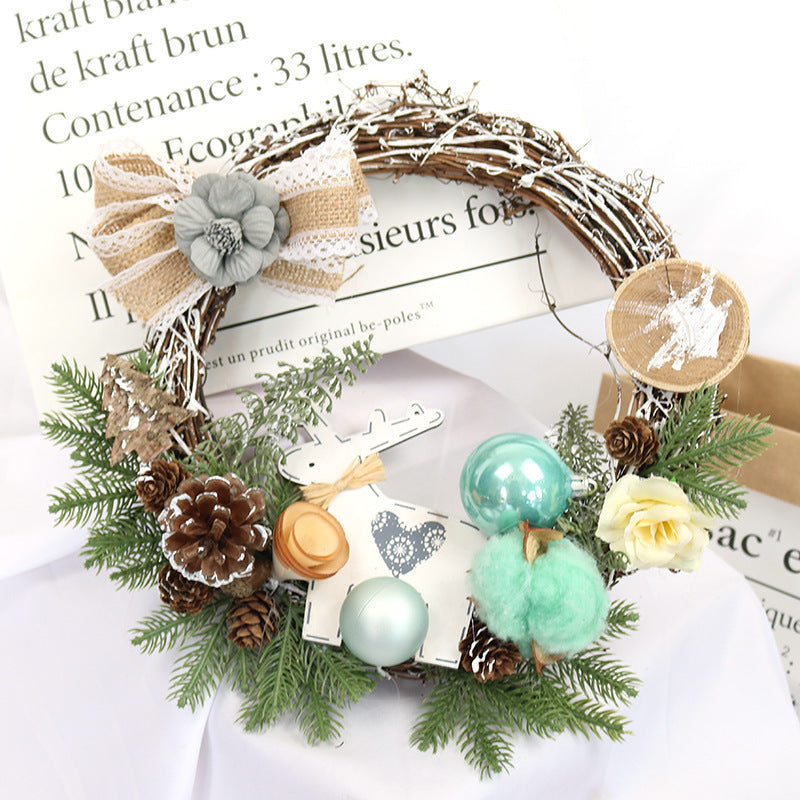 Christmas Wreath Decoration for Window and Door Hanging Arrangement