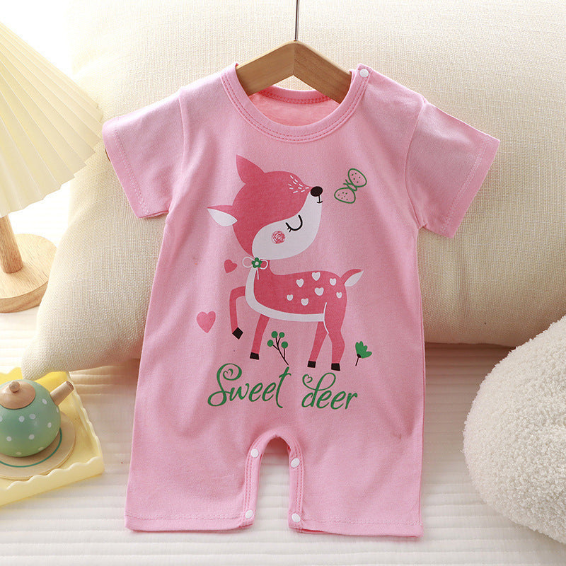 Cute Cartoon Print Onesies Newborn High Quality Fabric