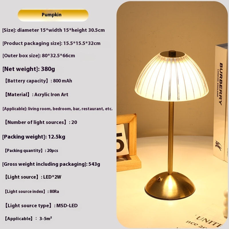 Simple Retro USB Rechargeable LED Desk Lamp