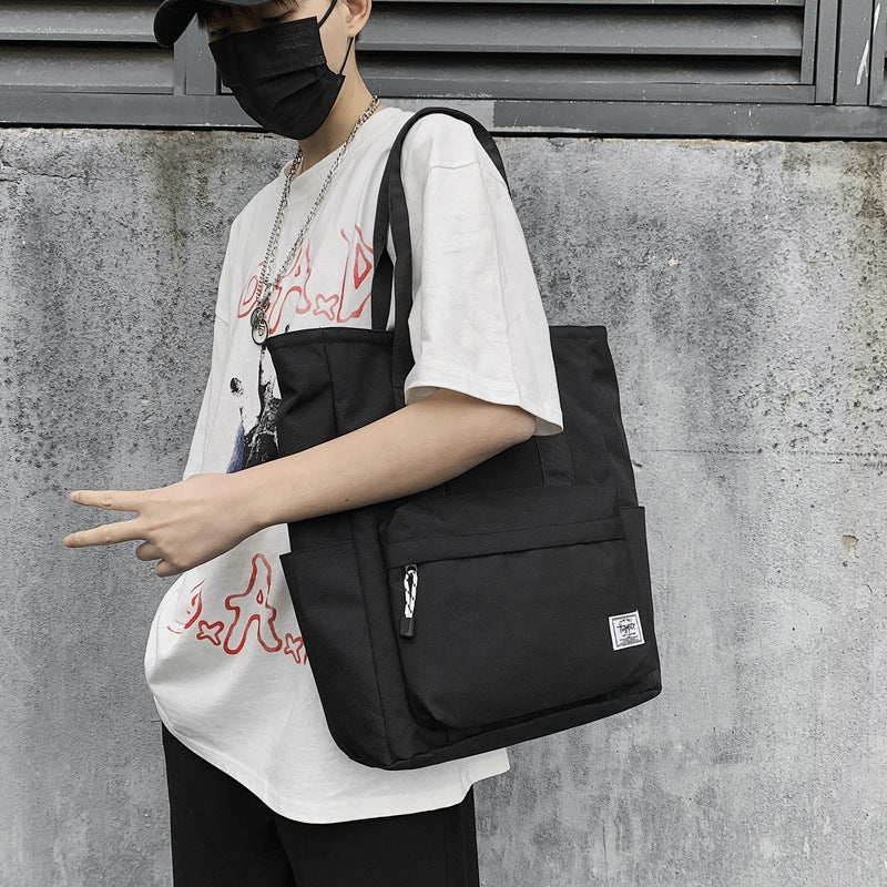 Men's Oxford Cloth Tote Bag Large Capacity Shoulder Bag