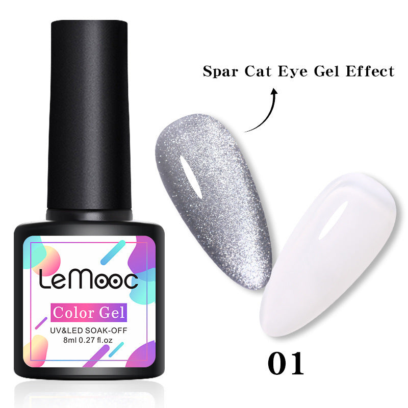 Smoothie Light Moonstone Nail Polish Glue Snow Light Wide Cat Eye Glue