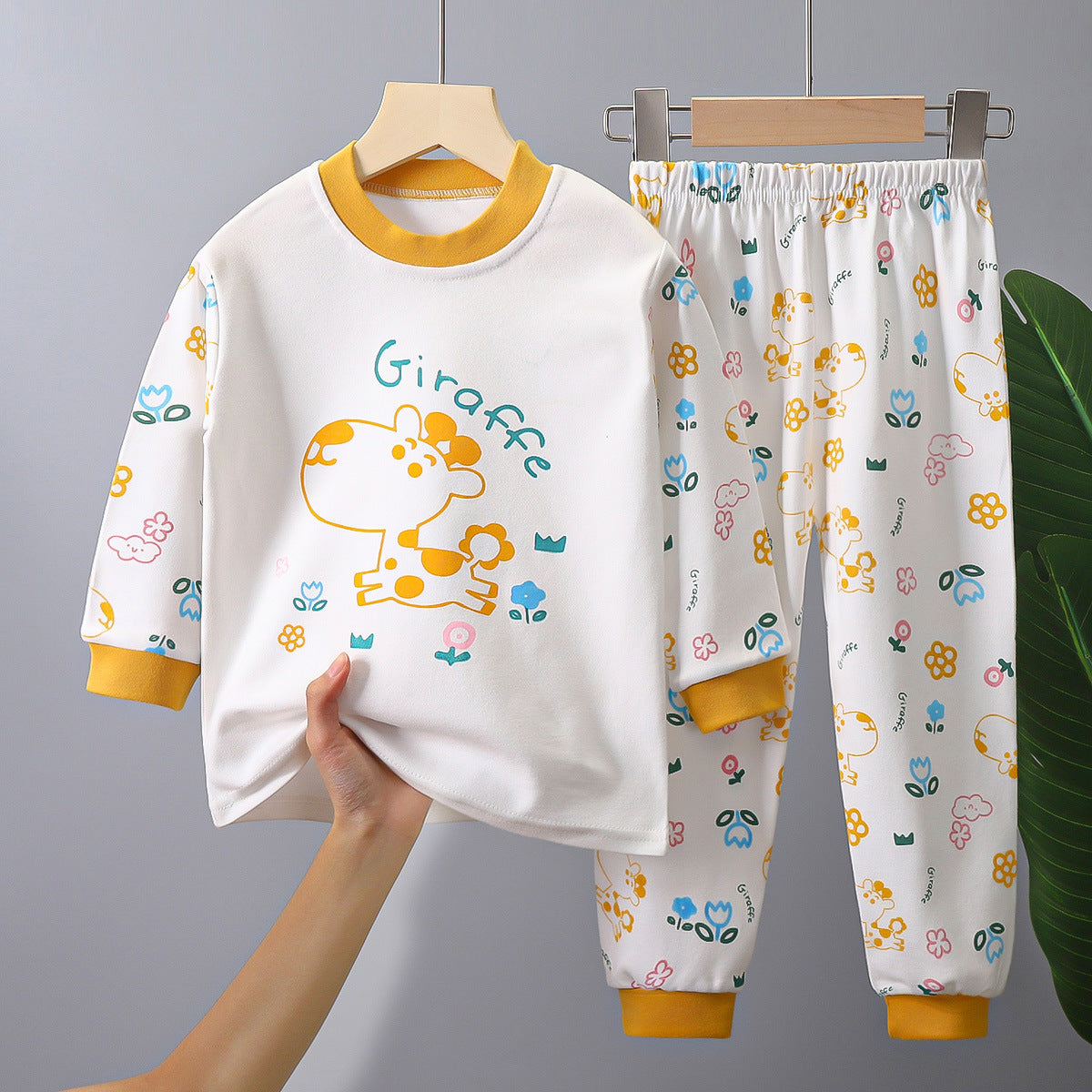 Unisex Kids Casual Two Piece Cotton Rainbow Set Relaxed Fit