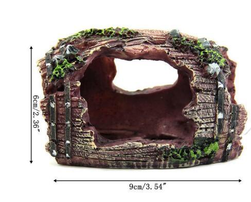 Fish Tank Landscaping Decoration Aquarium Mini Hiding Cave Through Porous Mini Small Bucket