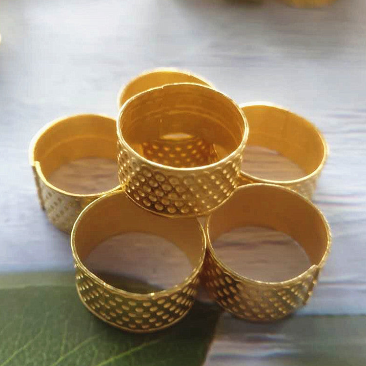 Metal Sewing Thimble – Gold Toe Cap Finger Guard for Needlework