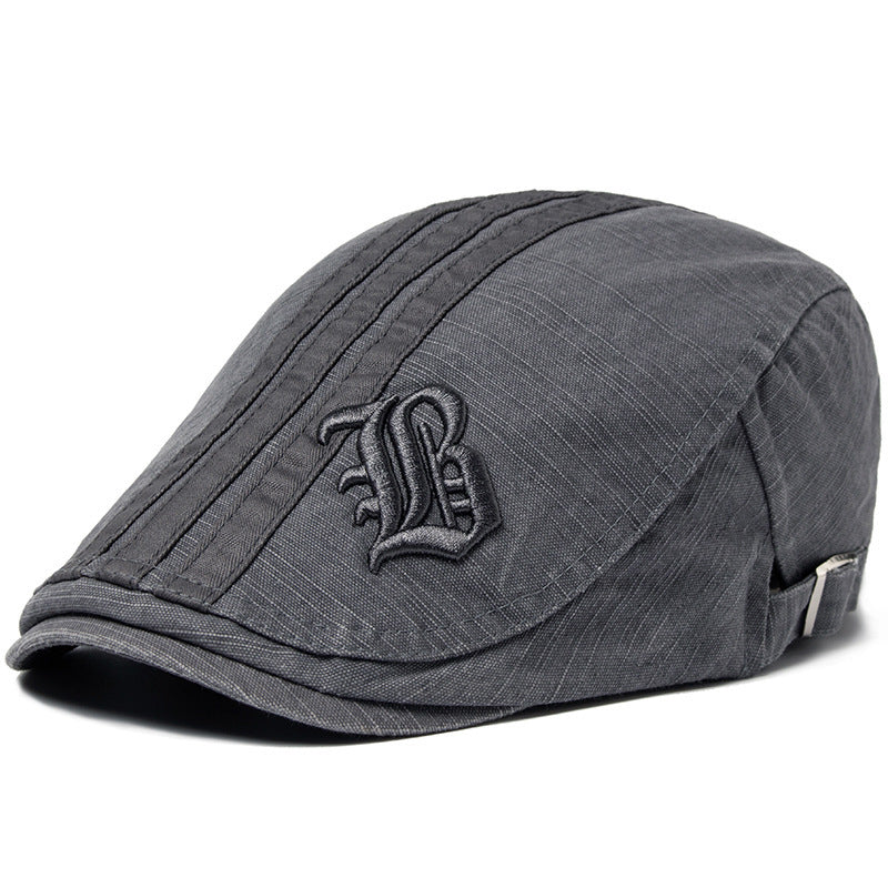 Men's Letter Beret Breathable Sun Hat