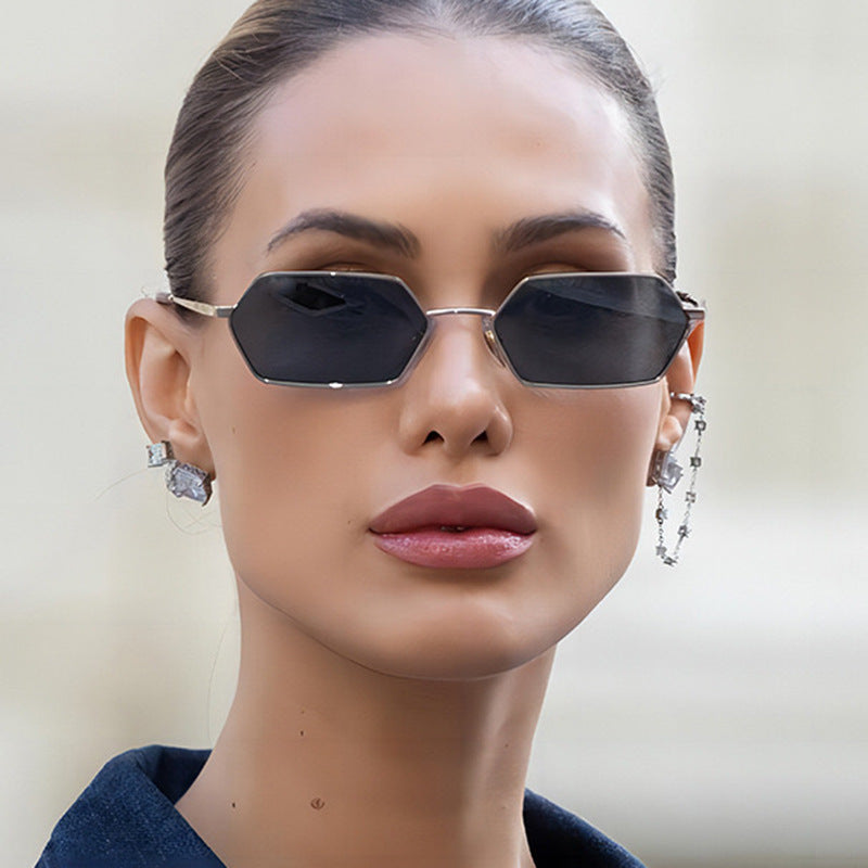 Women's Fashion Polygonal Sunglasses – Personality Statement Geometric Eyewear